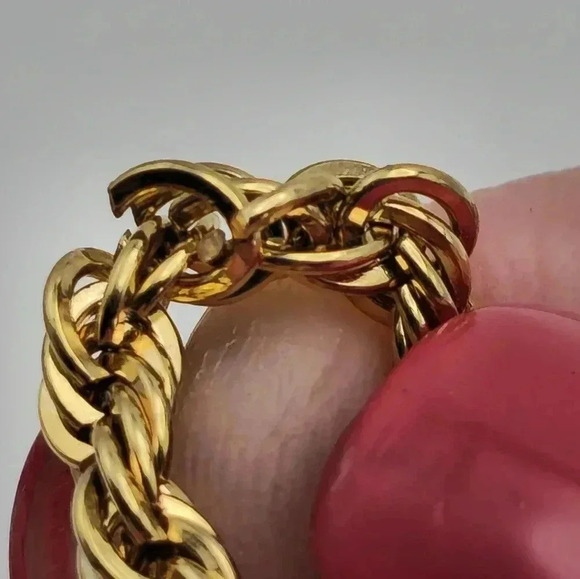 ROPE NECKLACE .39 Grams Gold Tone 19" - Picture 4 of 4